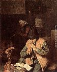 Adriaen Van Ostade Famous Paintings - Flute Player